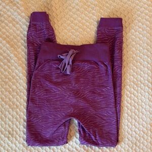 Purple Zebra Print Leggings size xs